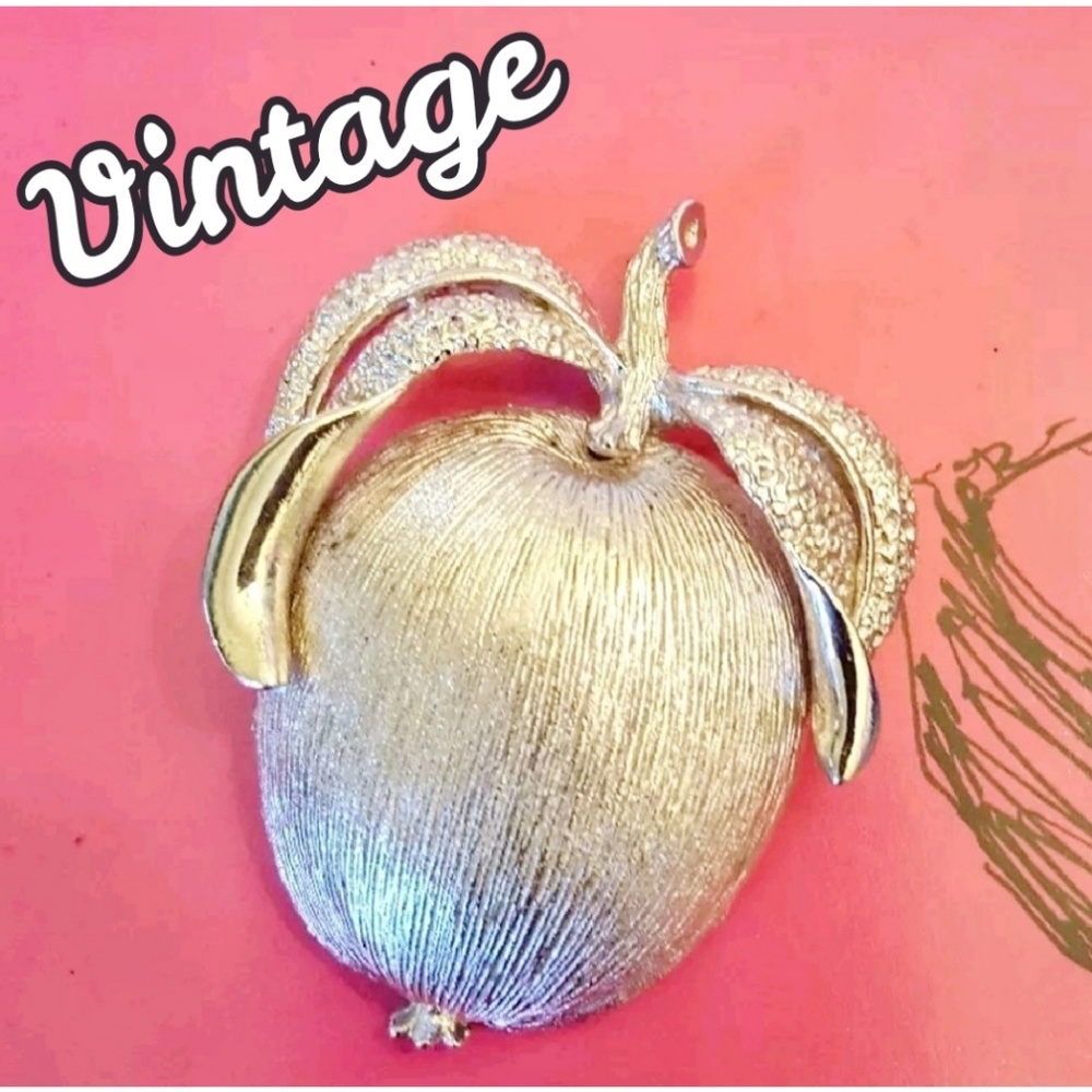 Vintage Brooch Apple Sara Coventry Silver …
